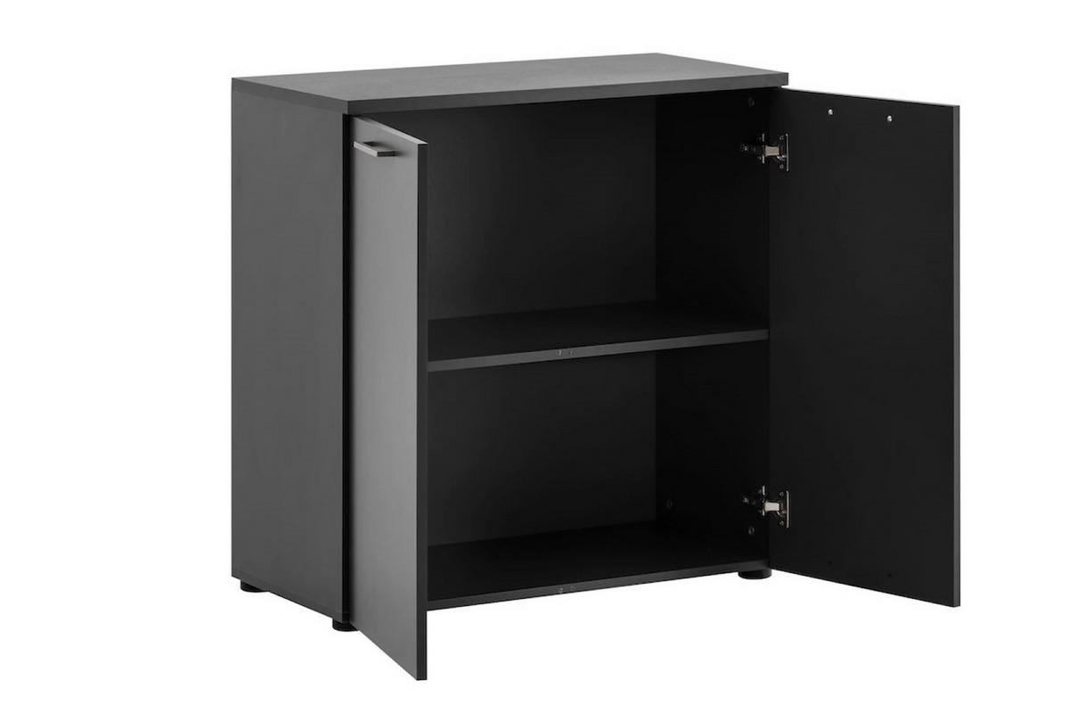 AKTENSCHRANK Hippo Small 84x80x41 cm 2 Fächern & 2 Flügeltüren Anthrazit - Anthrazit, Holz (80/84/41cm) - PROREGAL