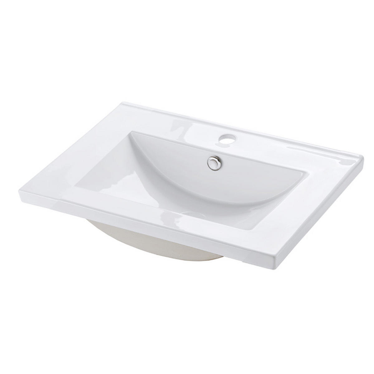 WASCHTISCH Solna-56 - Weiß, Holzwerkstoff (60/85/46cm) - Lomado