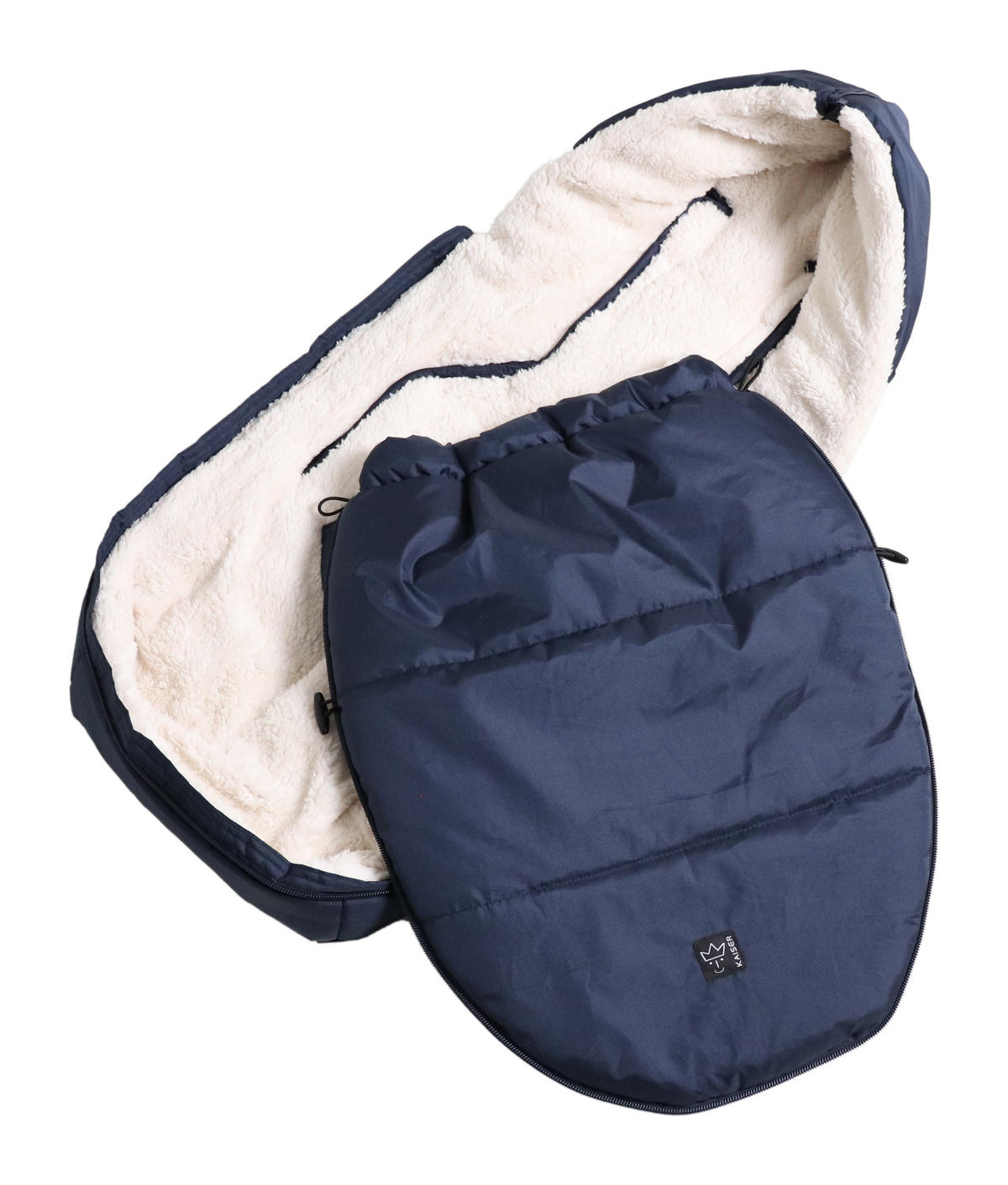 BABYSCHALENFUSSSACK Hoody 2.0, navy/cream - Dunkelblau, Textil (40/3/80cm) - Kaiserbaby