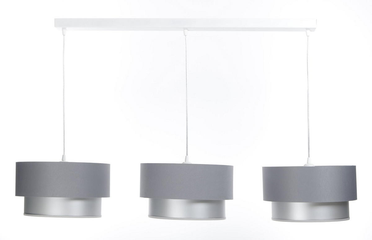 HÄNGELEUCHTE Grau 30/88 cm - Silberfarben, Kunststoff (30/2.6/88cm) - ONZENO