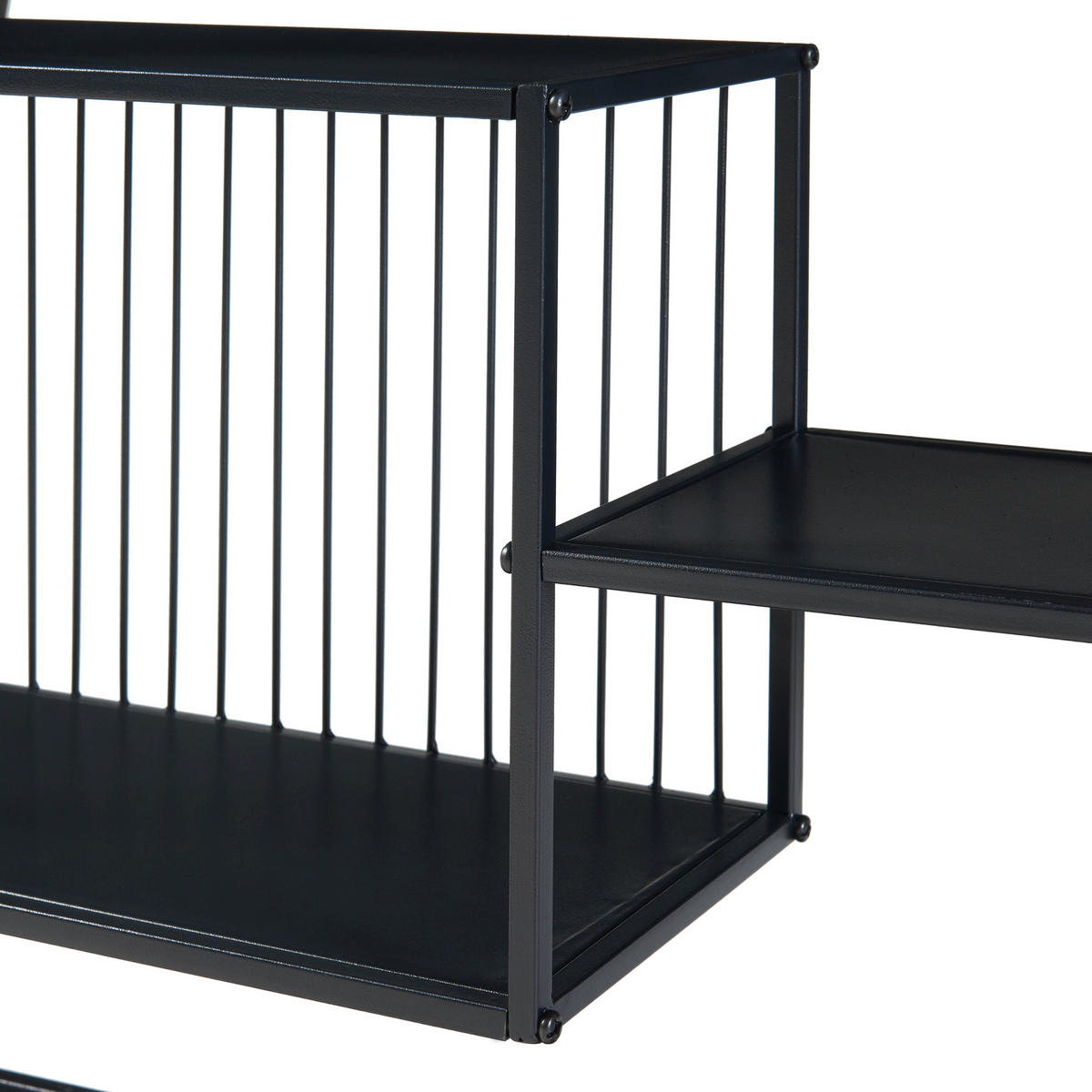 KONSOLENTISCH Beesel - Schwarz, Metall (20/60/65.5cm) - [en.casa]