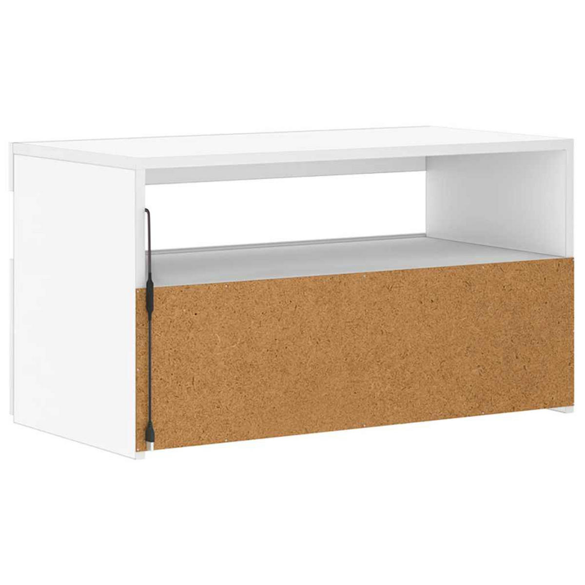 TV-SCHRANK Mit Led-Leuchten Weiss 75/35/40 Cm - Weiß, Holzwerkstoff (36.5/40/140cm) - vidaXL