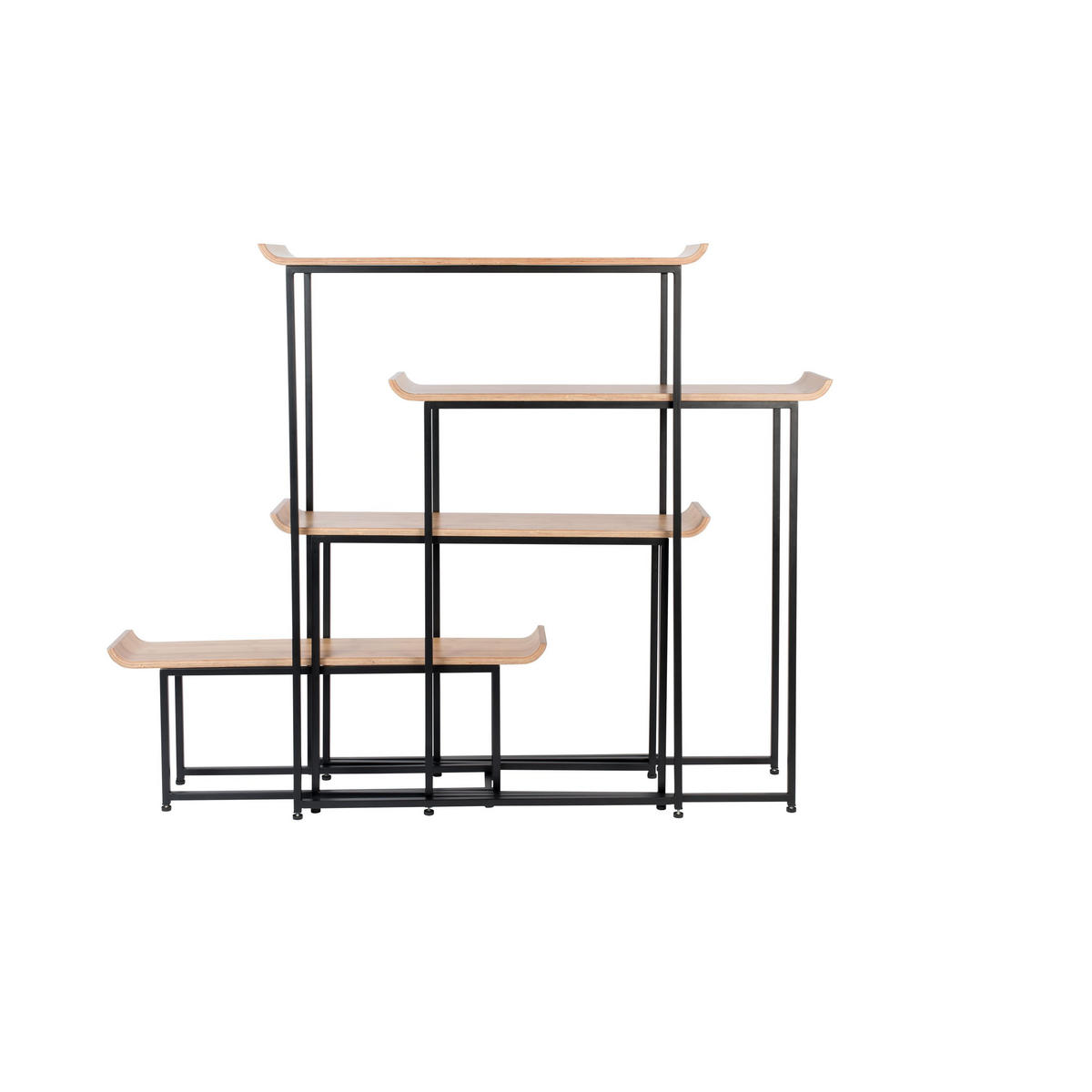 STANDREGAL Flodka Metall/ Holz - Schwarz, Holz (200/147.5/375cm) - Zuiver