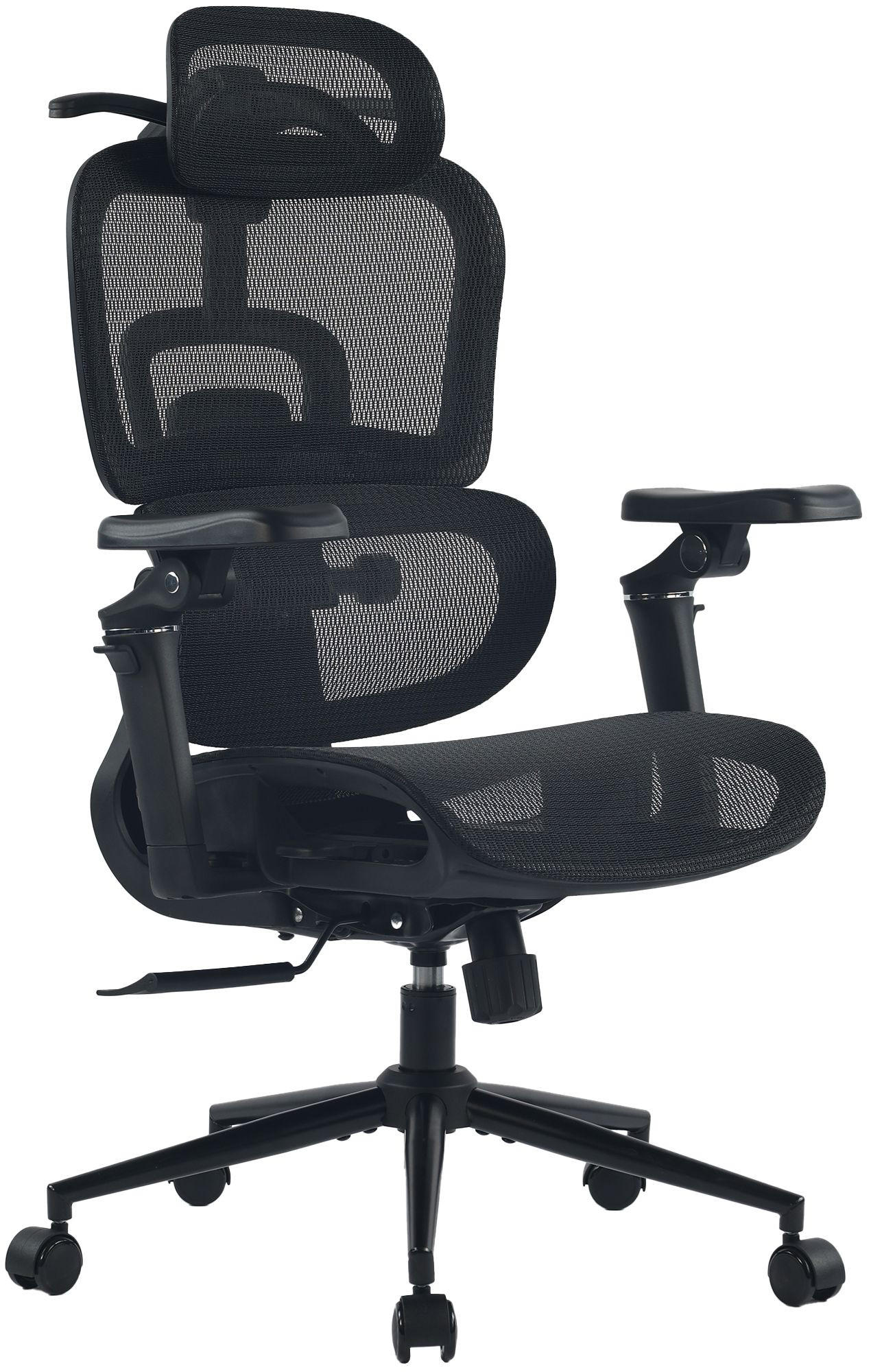 CHEFSESSEL Netzstoff Schwarz - Schwarz, Textil/Metall (71/109/72cm) - CLP