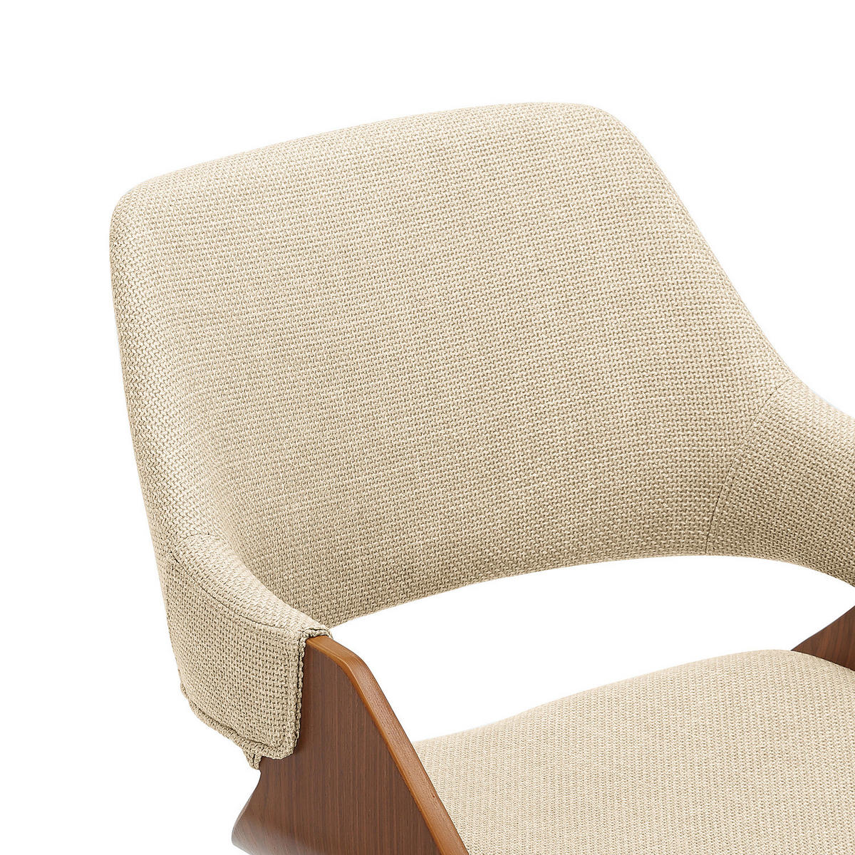 BÜRODREHSTUHL - Strukturstoff / Eisen - Schwarz/Braun, Textil/Metall (51/78/57cm) - home24