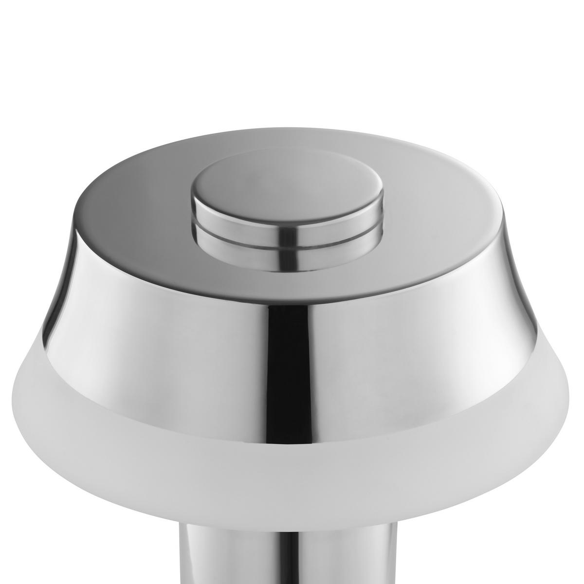 TISCHLEUCHTE Kinich Chromfarben/Weiß 15/15/16,5 cm - Multicolor, Metall (15/15/16.5cm) - Brilliant