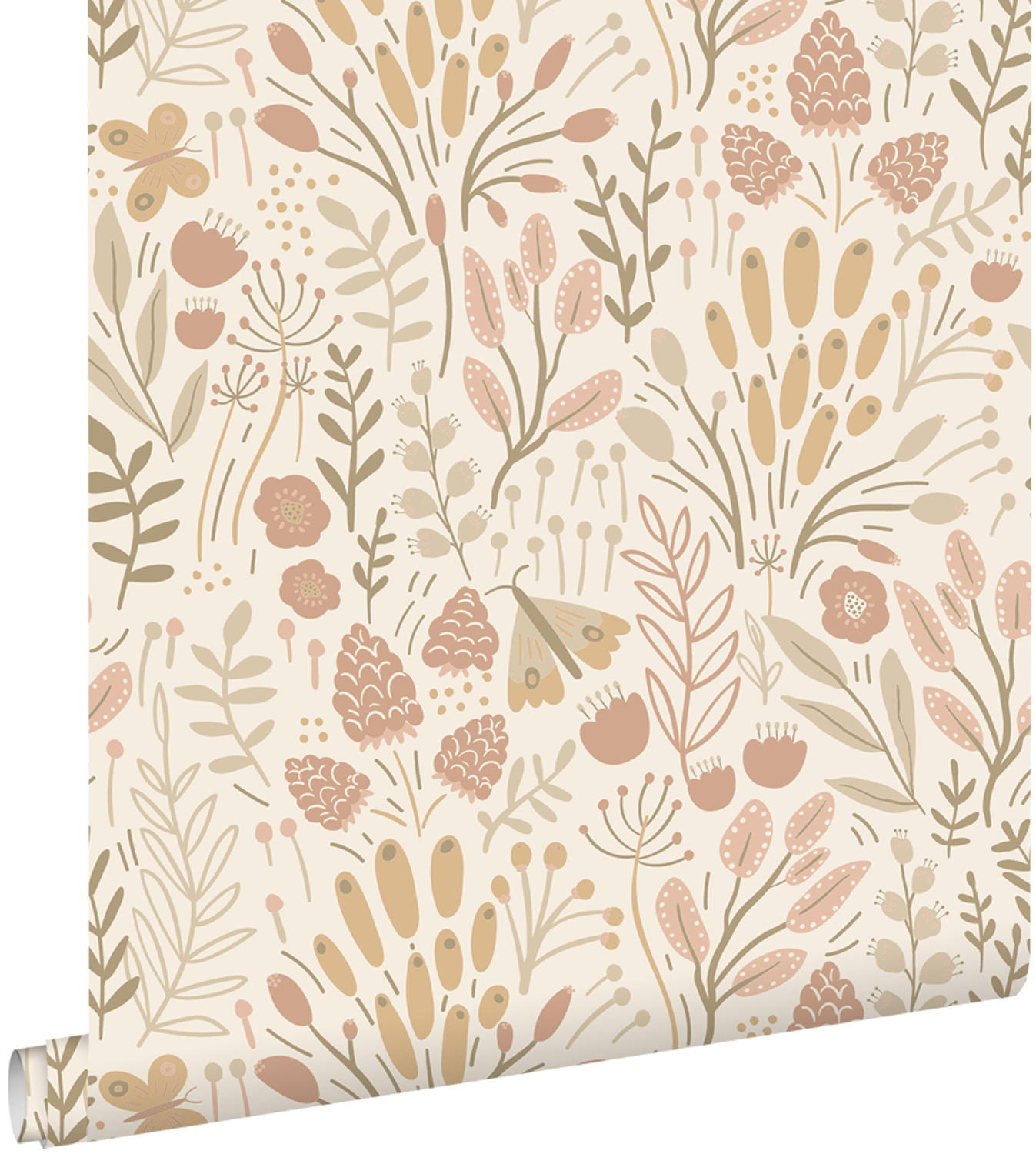 TAPETE Blätter und Blumen 50 x 900 cm - Beige, Papier (50/0.1cm) - ESTAhome