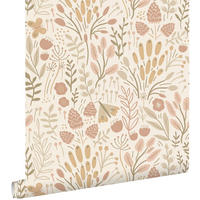 TAPETE Blätter und Blumen 50 x 900 cm - Beige, Papier (50/0.1cm) - ESTAhome