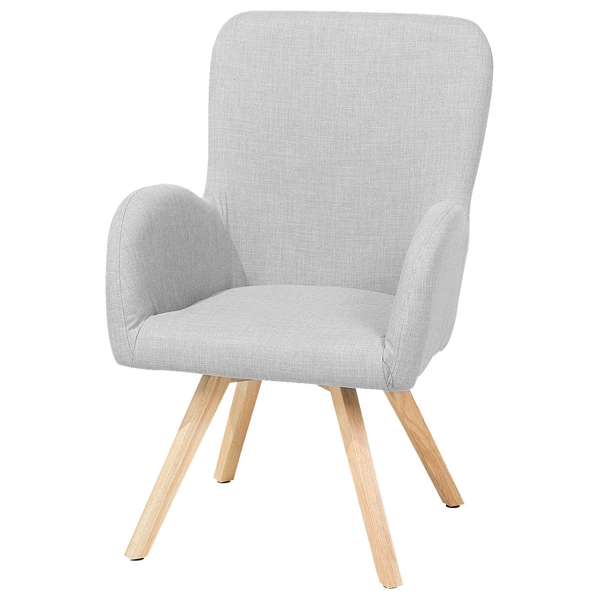 SESSEL Polsterbezug Grau Bjarn - Grau, Holz/Textil (60/90/55cm) - Beliani