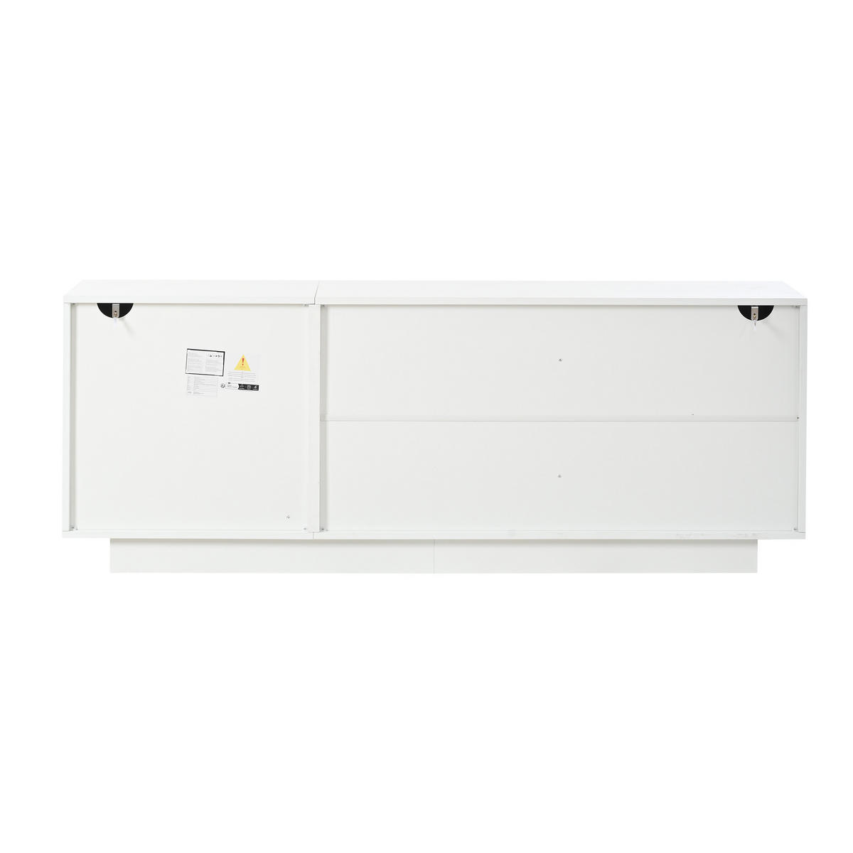 SIDEBOARD Weiß Hochglanz 3 Türen 6 Fächer 160cm Modern - Weiß, Holzwerkstoff (35/60/160cm) - FLIEKS