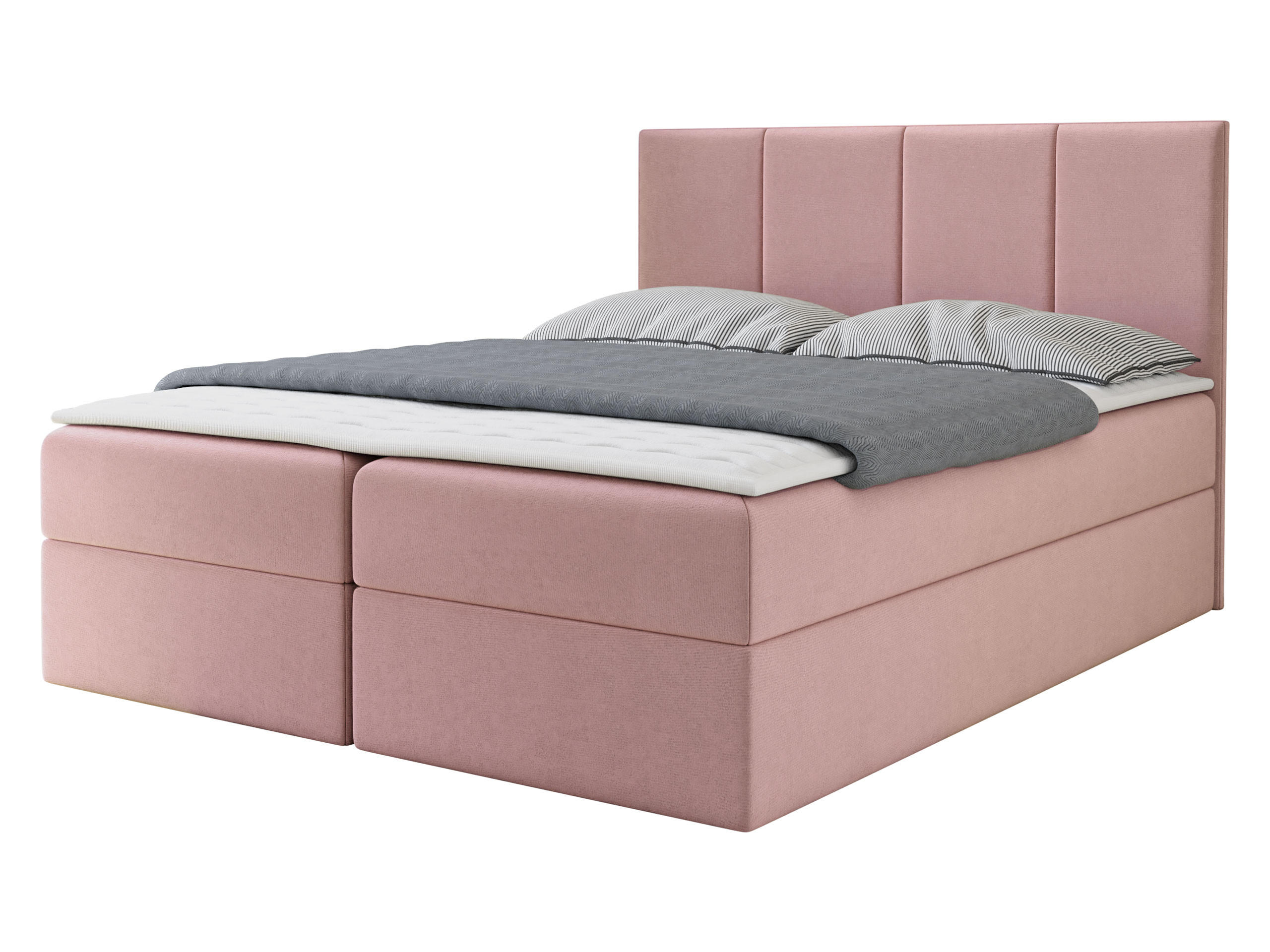 BOXBETT Rebos - H3 - Rosa, Holz/Textil (160/200cm) - MIRJAN24