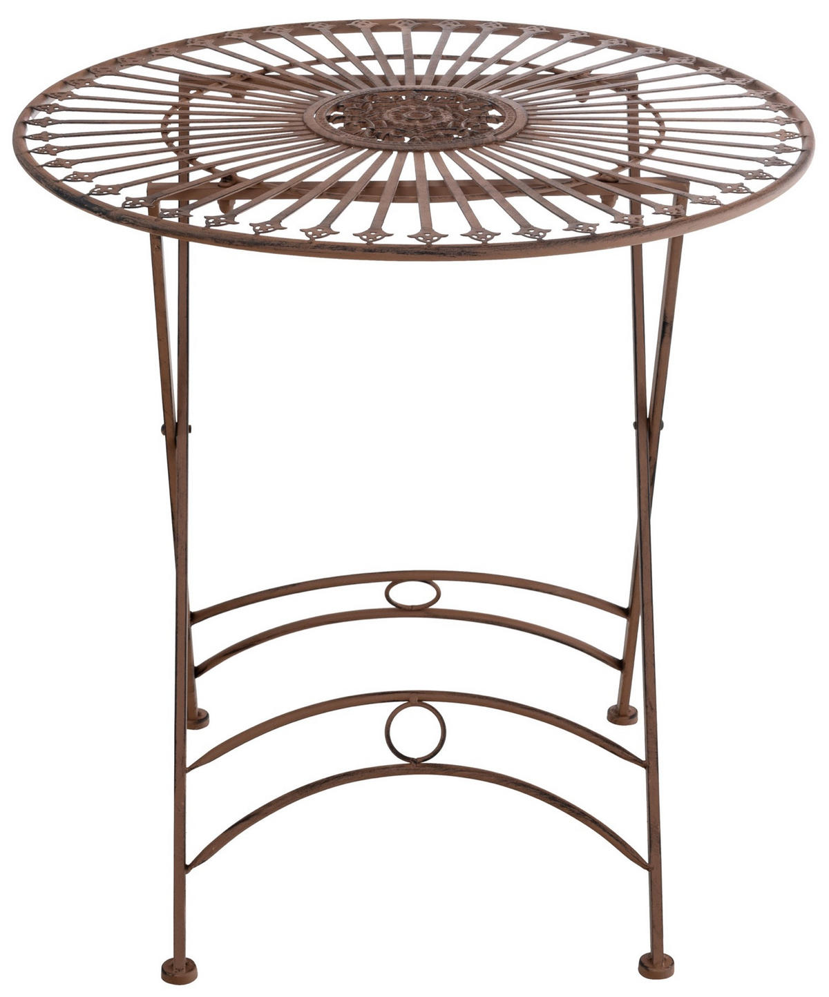 GARTENTISCH Thegel antik braun - Braun, Metall (71/71/71cm) - TPFGarden