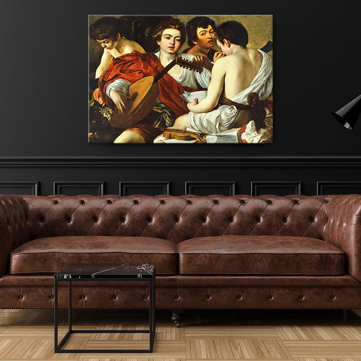 WANDBILD konzert caravaggio - Multicolor, Textil (60/40cm) - Feeby