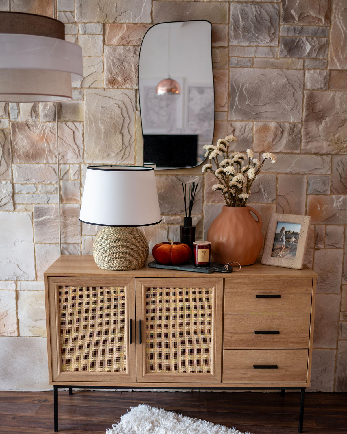 SIDEBOARD se 2 dveřmi Světle hnědý Pasco - hnědá, kompozitní dřevo (120/77/39cm) - Beliani
