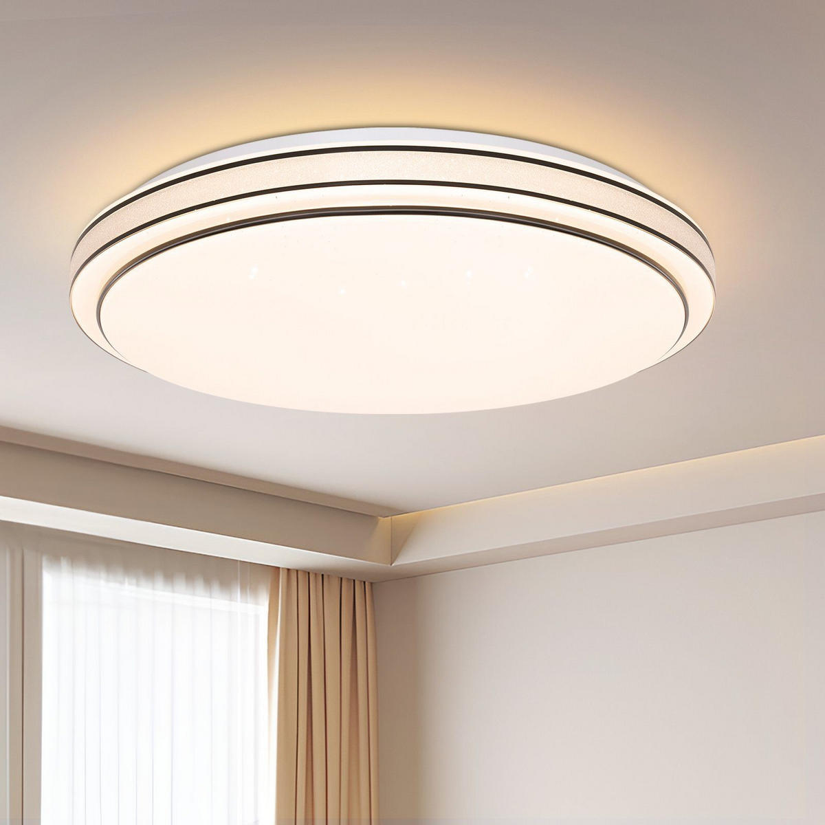 LED-DECKENLEUCHTE Anton 27/27/6 cm - Schwarz, Kunststoff (27/27/6cm) - Nettlife