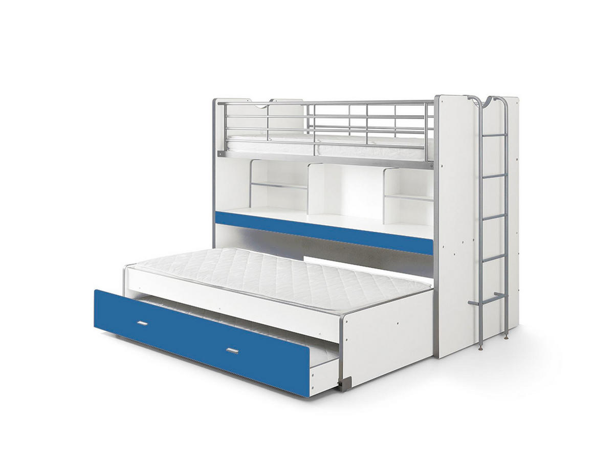 HOCHBETT Kalinda 222x161x102 aus Holzwerkstoff+Metall in Weiß/Blau - Blau/Weiß, Holzwerkstoff (90/200cm) - 58aufmkessel