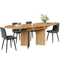 AUSZIEHTISCH 120-160/80/75 cm in Naturholzfarbe – platzsparend & flexibel - Hellbraun, Holzwerkstoff (120/80/75cm) - BEAOK
