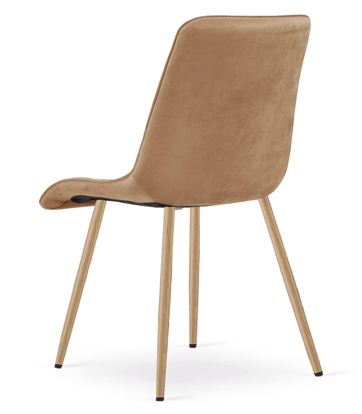 STUHL Braun 49x60 cm SPLIT Samtbezug - Braun, Metall (49/56/60cm)