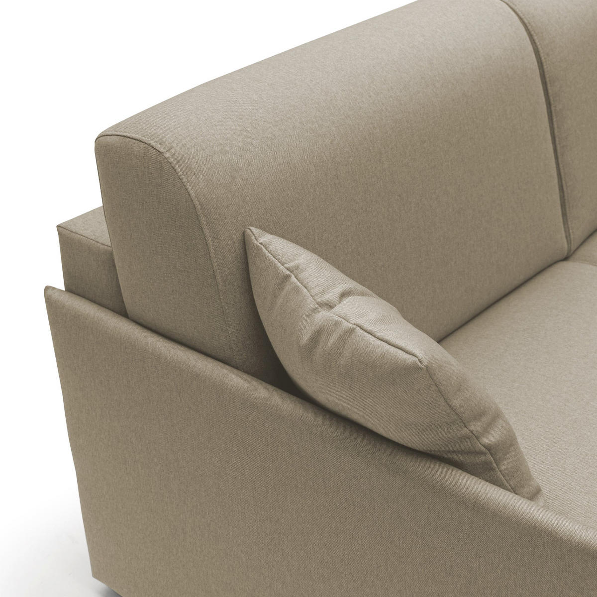 ECKSOFA RECHTS Evans - Beige, Textil (232/96cm) - Divani.store
