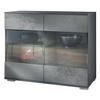 KOMMODE Bari Beton Dunkel Optik - Dunkelgrau, Holzwerkstoff (92.5/75.5/35cm) - Vladon