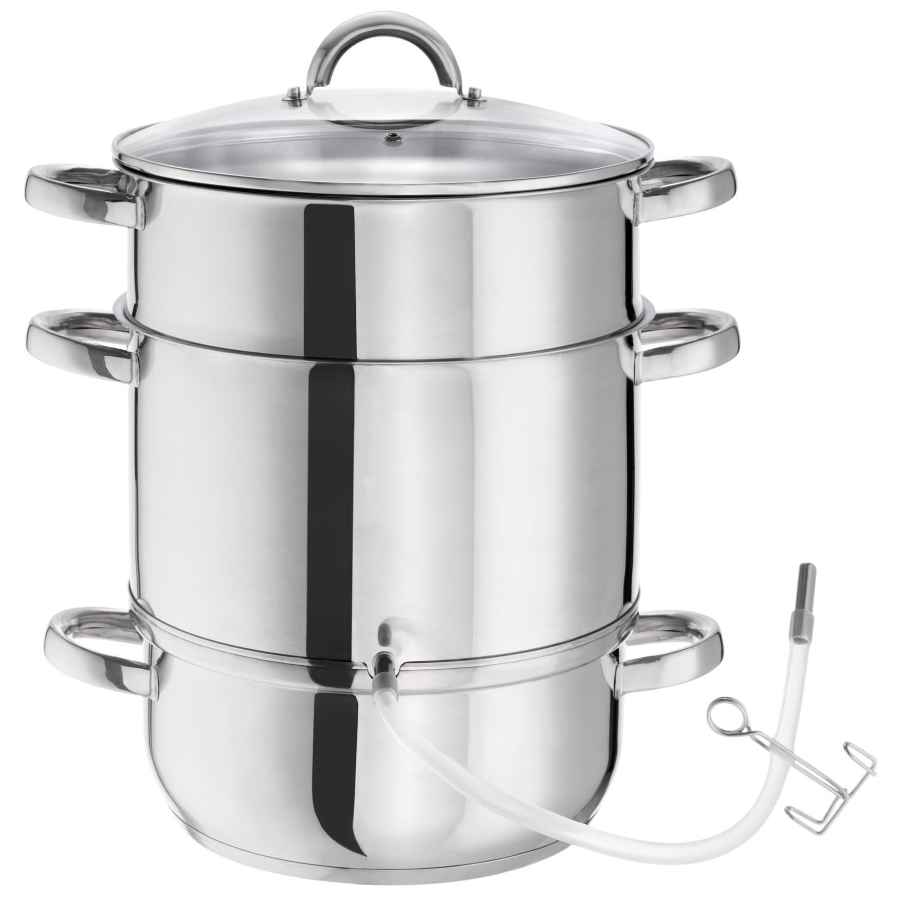DAMPFENTSAFTER ,Ø 26 cm,silber - Silberfarben, Metall (26/41/26cm) - tectake