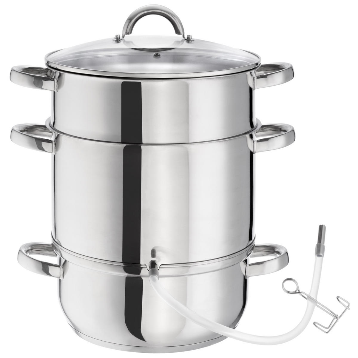 DAMPFENTSAFTER ,Ø 26 cm,silber - Silberfarben, Metall (26/41/26cm) - tectake