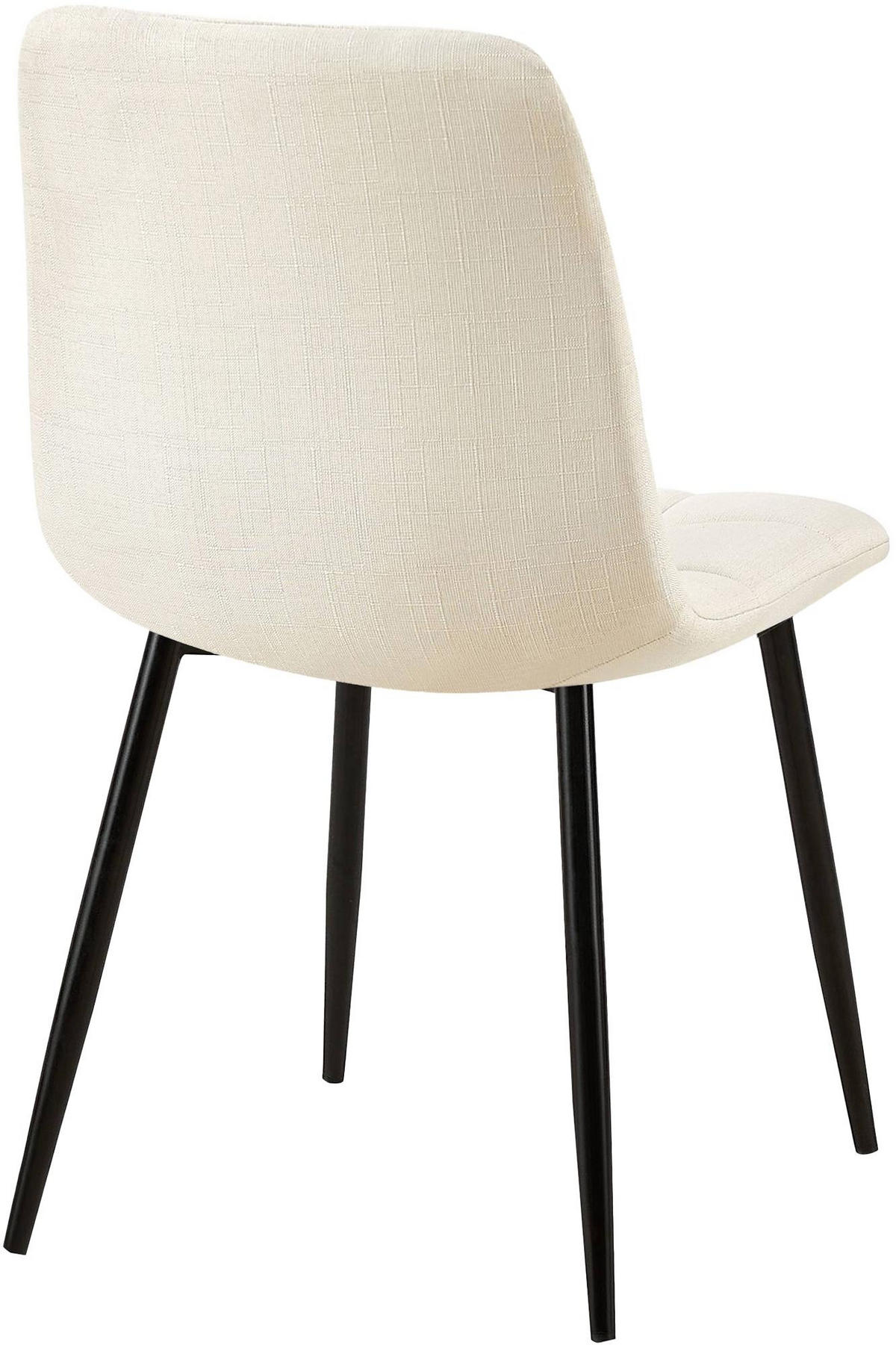 STUHL 4er Set Stoff Creme - Creme/Schwarz, Textil/Metall (45/84/55cm) - CLP