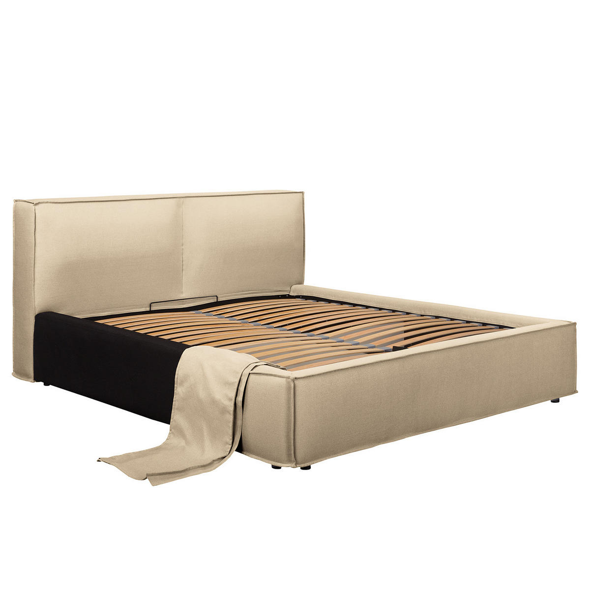 POLSTERBETT - Beige, Textil (220/200cm) - home24