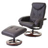 RELAXSESSEL MIT HOCKER Braun - Braun, Textil (77/105/68cm) - MCW