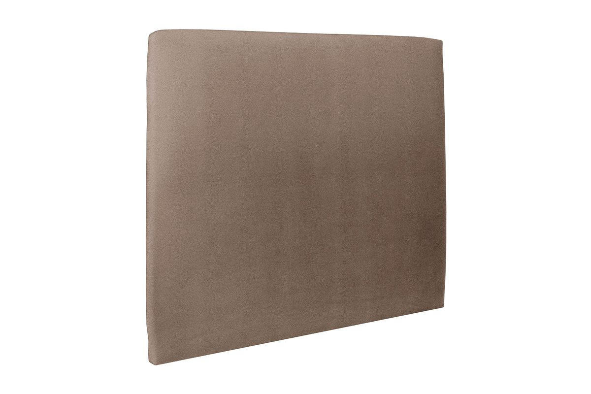 KOPFTEIL gepolstertes – taupefarbener Samtstoff - 180 cm - Taupe/Beige, Karton/Holz (180/120/10cm) - Sommeil de Plomb