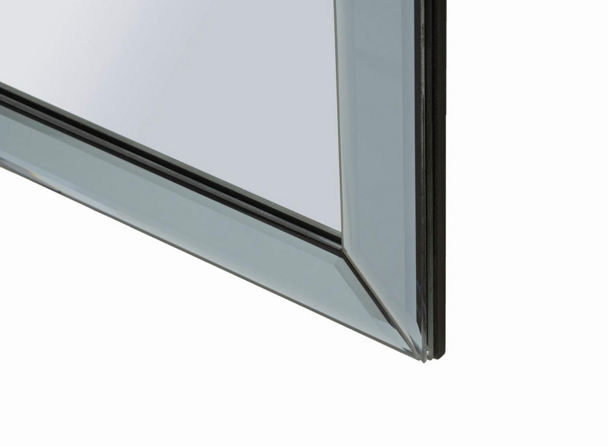 WANDSPIEGEL Ankara, grau, MDF, Glas und Spiegelglas, 85 x 1 x 100 cm - Grau, Glas/Holzwerkstoff (85/100/1cm) - Mauro Ferretti