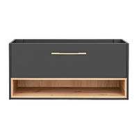 WASCHBECKENUNTERSCHRANK - 120 cm x 46 cm - holz - anthrazitgrau Yangra - Anthrazit, Holz (120/57/46cm) - Vente-Unique
