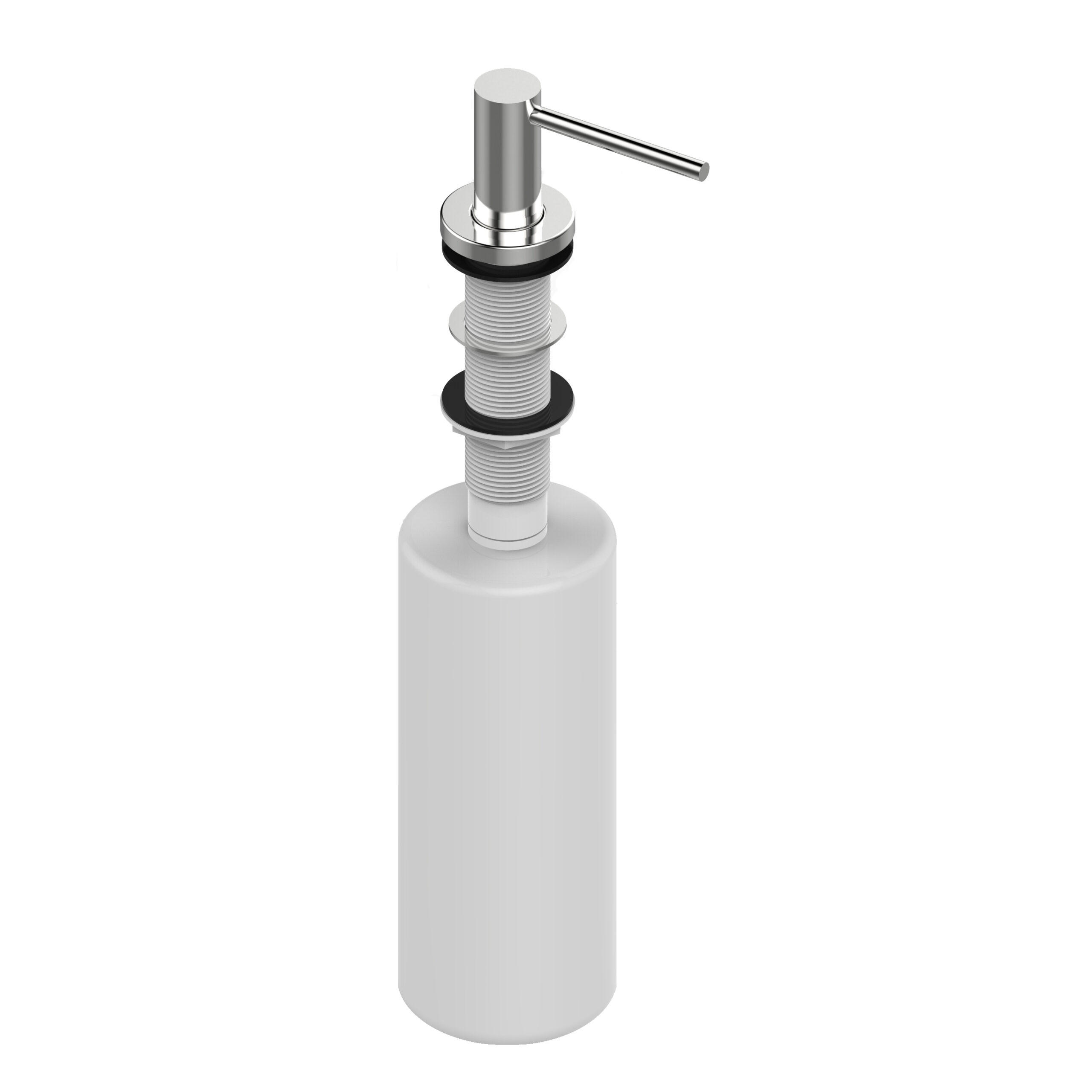 SEIFENSPENDER aus Edelstahl, Rund, Hochglanz, von oben Befüllbar - Chromfarben, Metall (79/33.5/79cm) - VIZIO