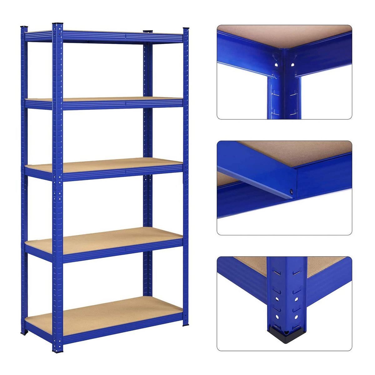 STANDREGAL 2ER-SET - Blau, Metall (90/180/40cm) - Hansiro