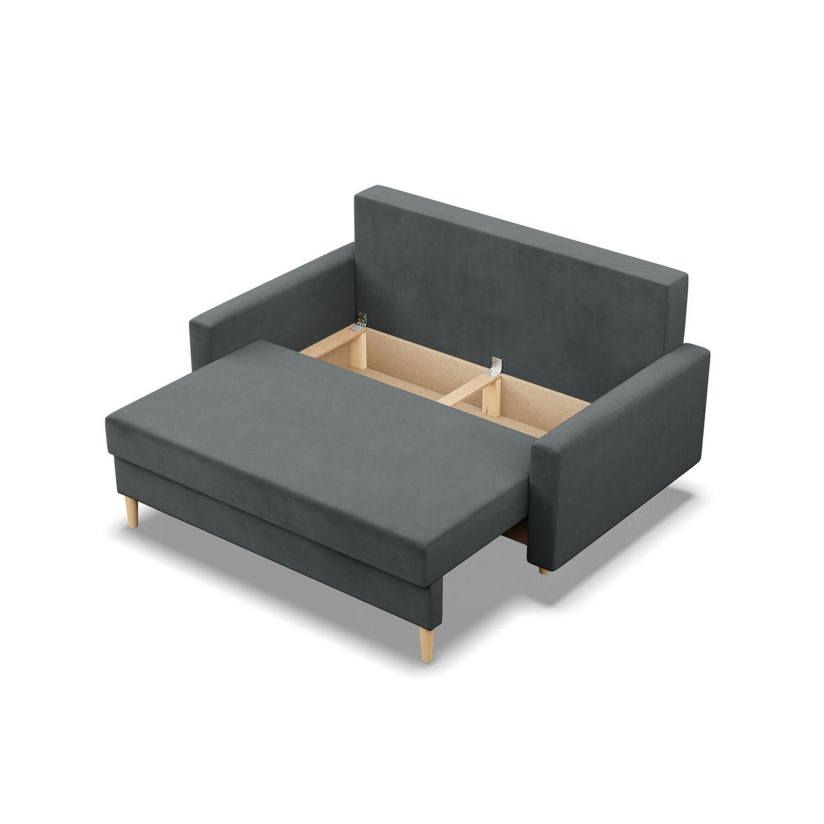 SOFA Blank dunkelgrau 152/92/92 - Dunkelgrau, Textil (152/92/92cm) - SIMKAM Furniture