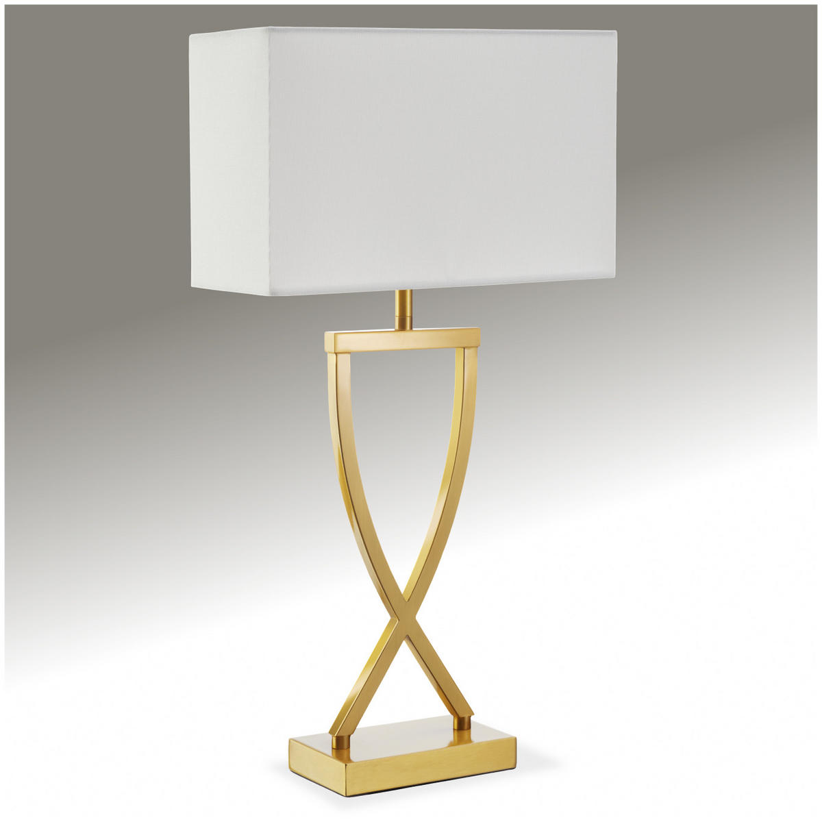 TISCHLEUCHTE Avina,27 x 12 x 51,5 cm,messingfarben - Messingfarben, Metall (12/27/51.5cm) - tectake