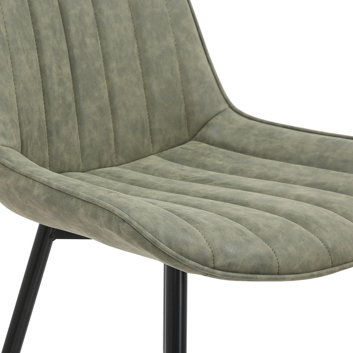 POLSTERSTUHL - Olivgrün, Kunststoff/Metall (53/81/60cm) - home24