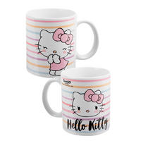 KAFFEEBECHER Hello Kitty Stripes Mehrfarbig 320 ml - Multicolor, Keramik (0.32L) - Hello Kitty