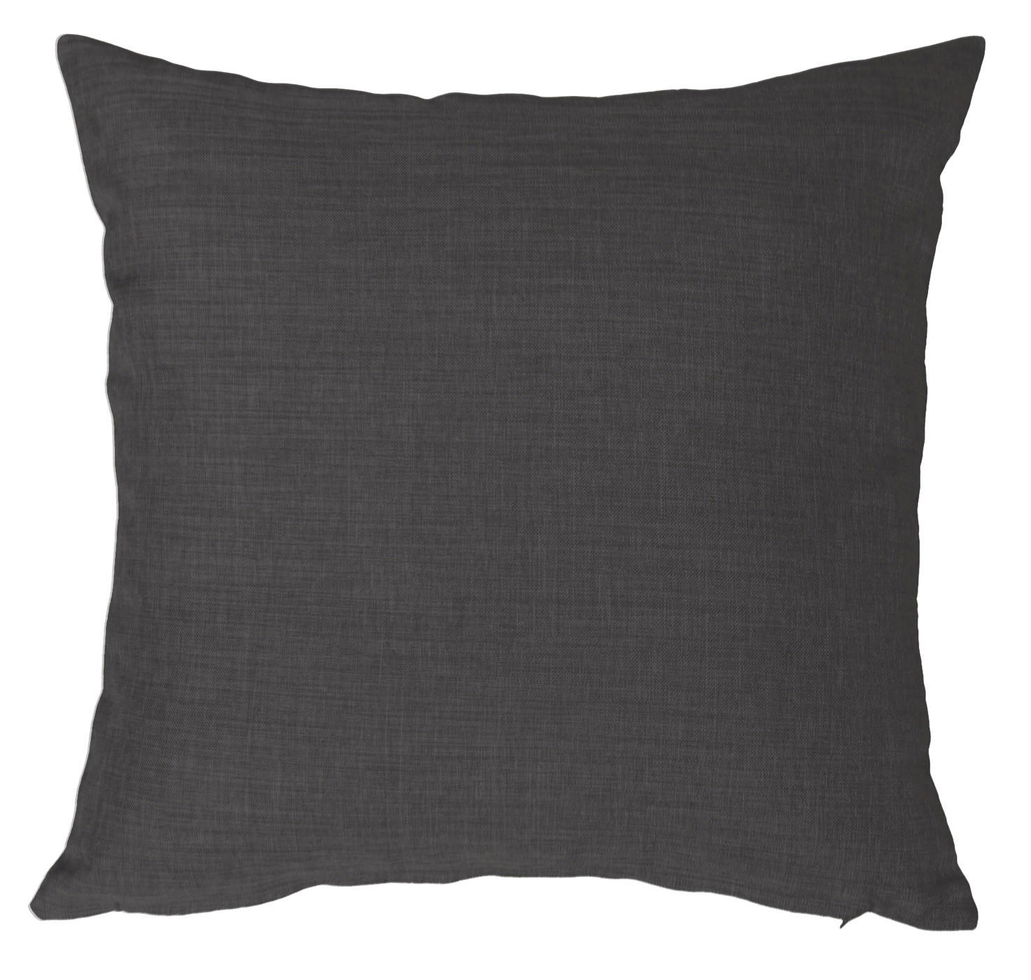 KISSENBEZUG 40x40 cm anthrazit Struktur Leinenoptik - Anthrazit, Textil (40/40cm)
