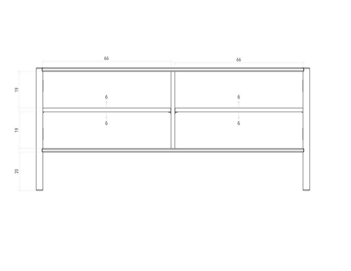 TV-SCHRANK INA Wildeiche - Dunkelbraun, Holz (142/64/46cm) - byoak
