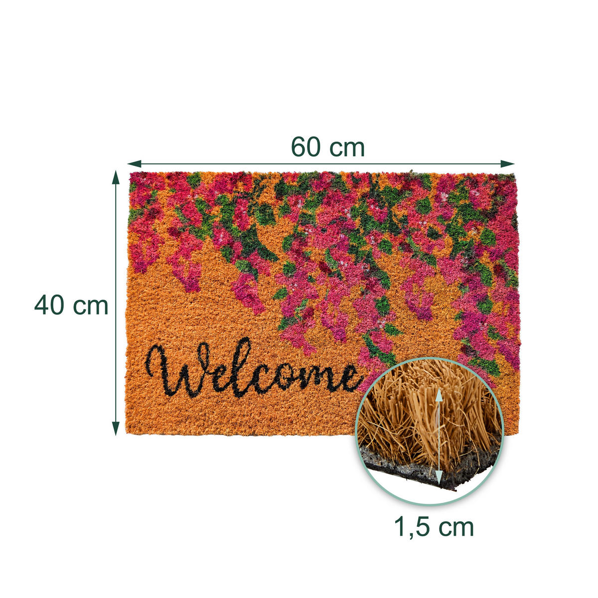 ROHOŽ - viacfarebná, textil/plast (60/40cm) - Relaxdays