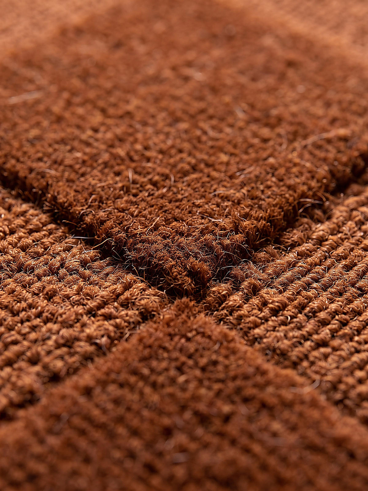 LÄUFER handgetuftet DEBEN, in Terrakotta, Schachbrettmuster, 60 x 230 cm - Orange, Textil (60/230cm) - KADIMA DESIGN
