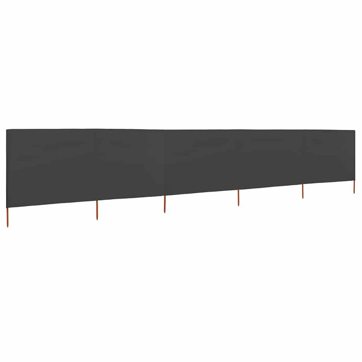 WINDSCHUTZGEWEBE 5Er Set 600/160 Cm Anthrazit - Anthrazit, Textil (600/160cm) - vidaXL
