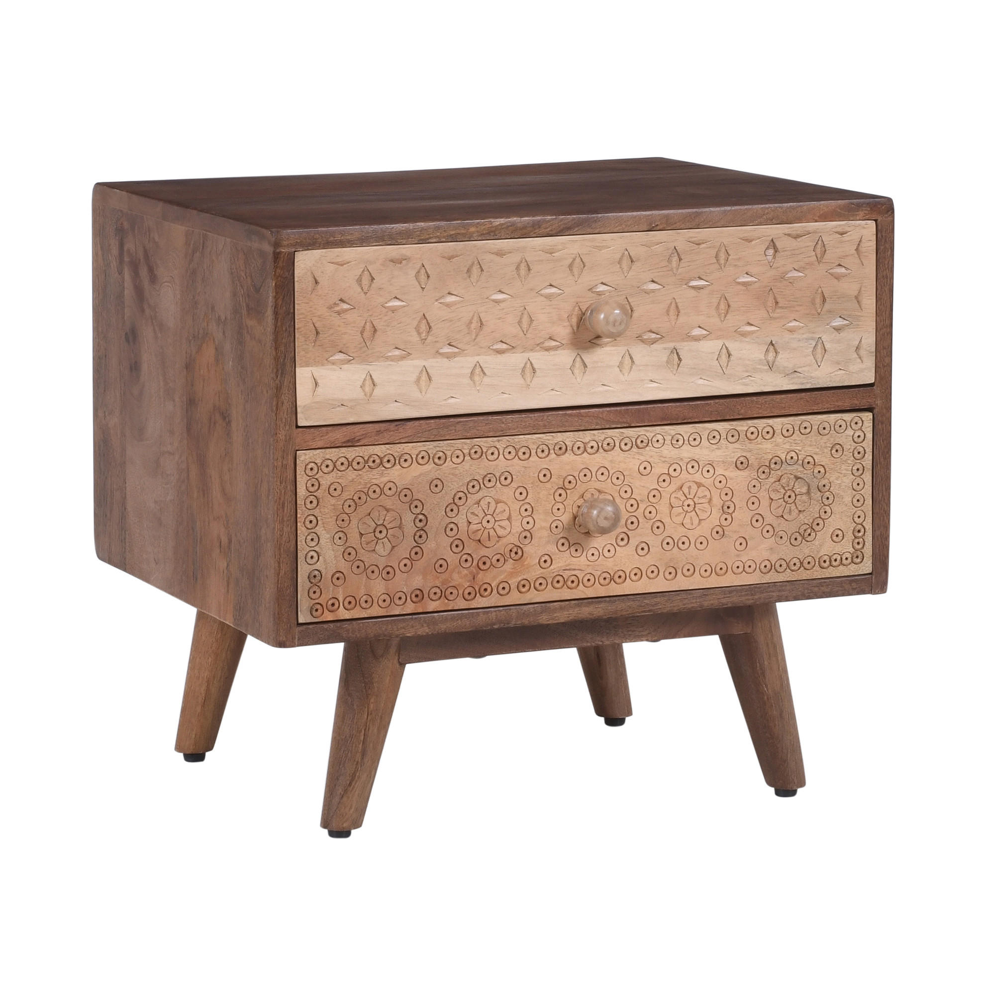 NACHTTISCH Rechteckig Braun 50 x 40 x 45 cm - Braun, Holz (50/45/40cm) - Nordlys
