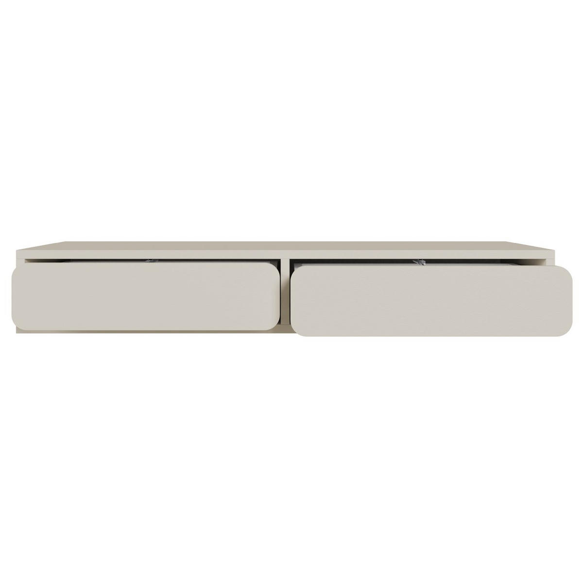 SCHMINKTISCH Wuwu Greige 110 cm - Taupe, Holzwerkstoff (35/110/17cm) - Selsey