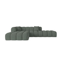 ECKSOFA Ottomane Links OLEA-L2 - 289x176x71 cm Grün - Schwarz/Grün, Holzwerkstoff/Kunststoff (289/176cm)