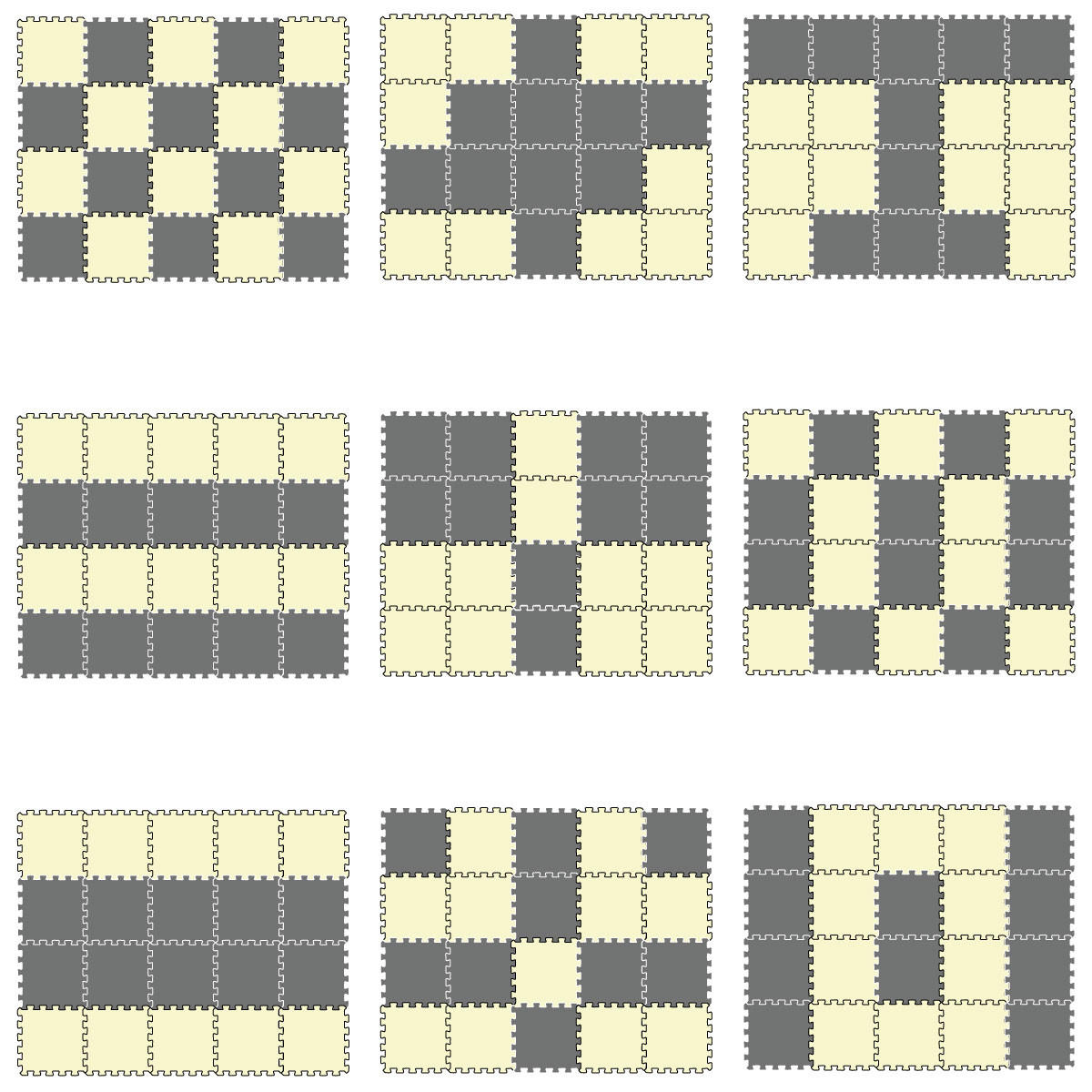 SPIELMATTE ab Null - 180/90/1 cm Puzzlematte Beige - Multicolor, Kunststoff (30/30cm) - Littletom