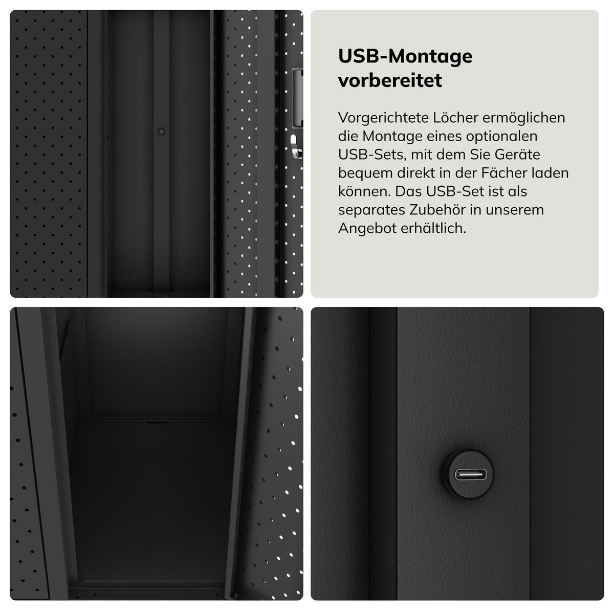 ARBEITSSCHUTZ-KLEIDERSCHRANK BARTEK PRO 172x136x45 cm - Schwarz, Metall (136/172/45cm) - Jan Nowak