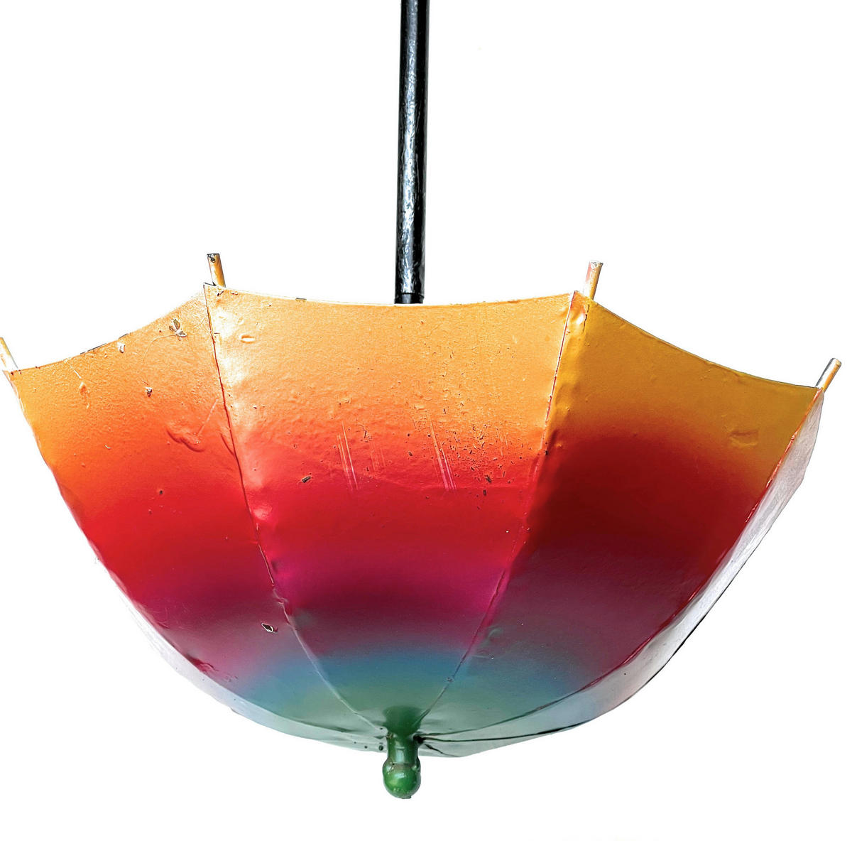 BLUMENAMPEL Metall mit Topf Regenschirm 57 cm 96258 S - Multicolor, Metall (23/57/23cm) - DanDiBo