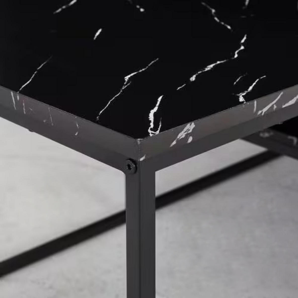 COUCHTISCH - Schwarz, Holzwerkstoff/Metall (60/110/45cm) - home24